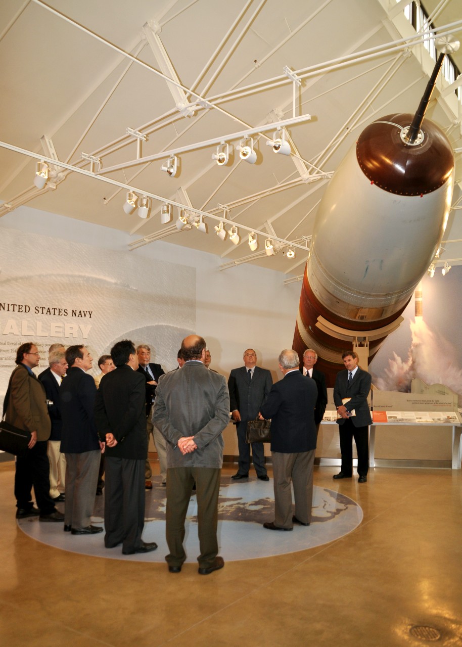 090909-N-9671T-006: Trident 1, C-4, 2009. International Historians discuss the fleet ballistic missile at the Cold War Gallery.