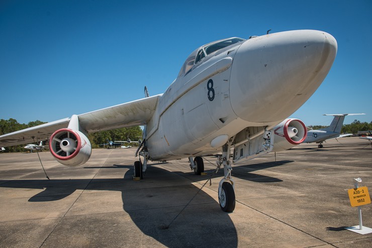 Photo of A3D-1 Skywarrior aircraft on display at the National Naval Aviation Museum
