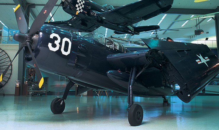 Photo ot the AF-2S Guardian aircraft on display in the museum.