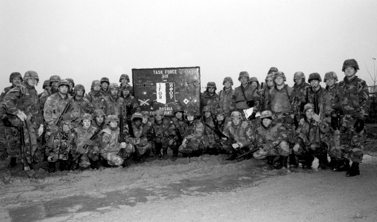 Naval Mobile Construction Battalion Forty deployed to Bosnia-Herzegovina as part of Task Force 519, IFOR, in support of Operation Joint Endeavor, 1996. Throughout the harsh freezing winter and amid the seas of mud, the Seabees of NMCB-40 tactical...