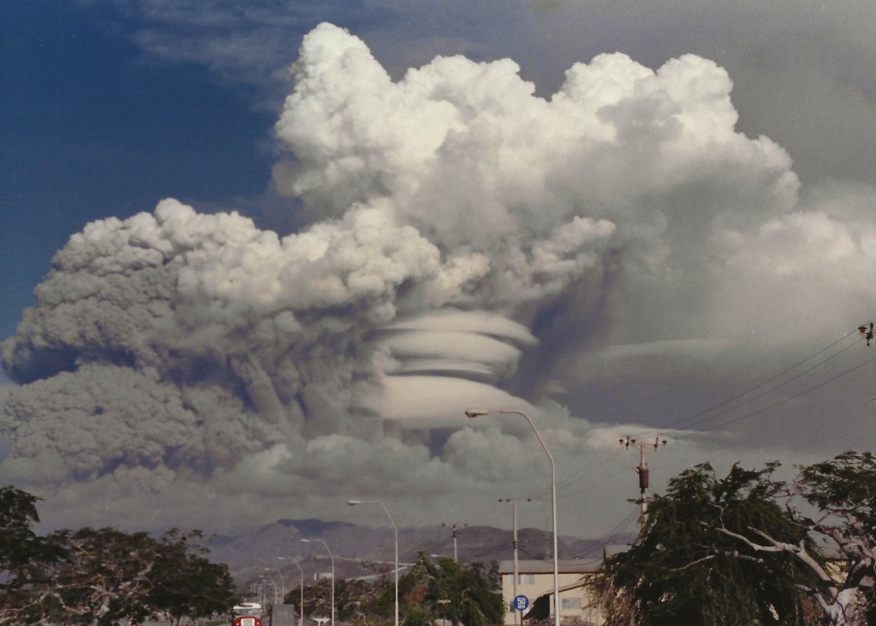 <p>Ash Cloud from the Eruption of Mount Pinatubo, June 1991. Courtesy of Mark Libonate.</p>
