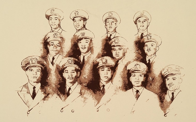 The Golden Thirteen were 13 enlisted Sailors who became the first African American commissioned and warrant officers in the U.S. Navy during World War II.