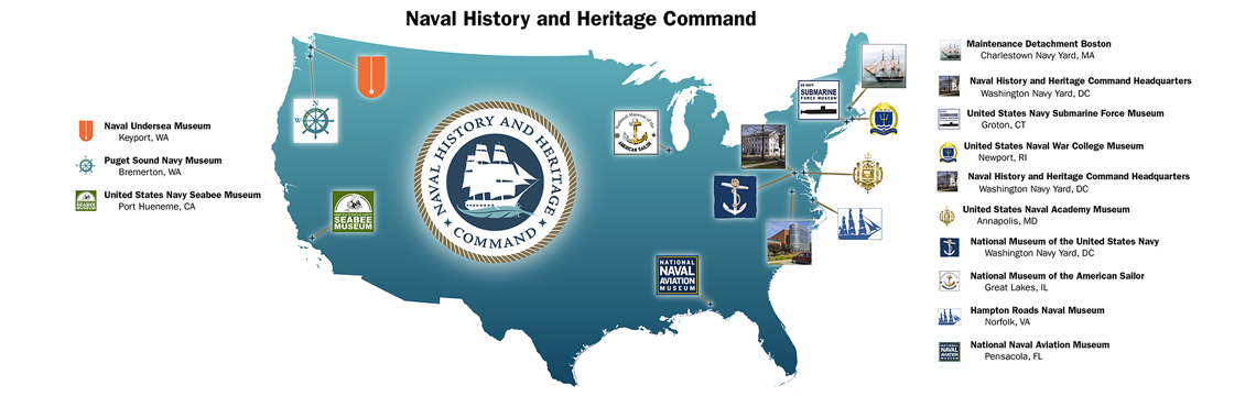Navy History and Heritage Command museum location map