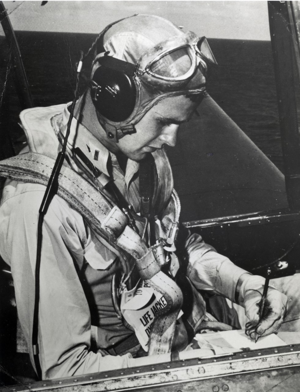 Bush in Avenger Cockpit