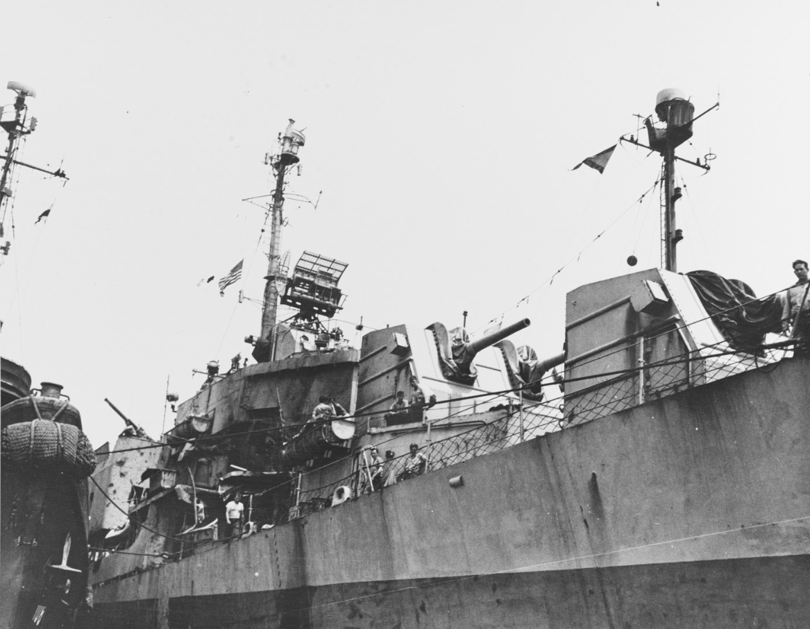 USS LAFFEY (DD-724) Severely Damaged