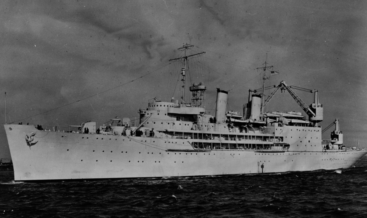USS Curtiss (AV-4), photographed soon after her completion, in 1940 (NH 55535)