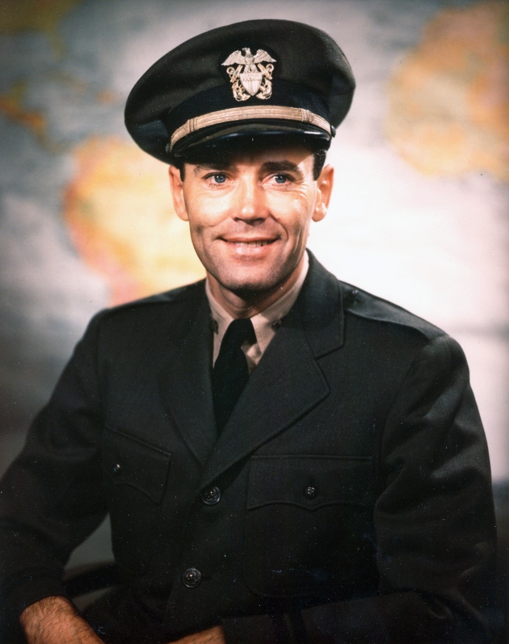 Lieutenant Henry Fonda, USNR, circa 1945. He was a noted motion picture actor in civilian life.