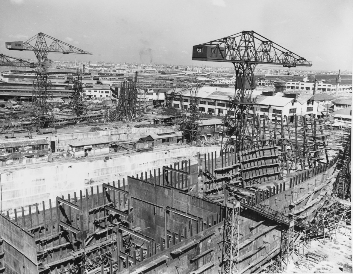 Ishikawajima Shipyard, Tokyo, Japan. October 17, 1945 