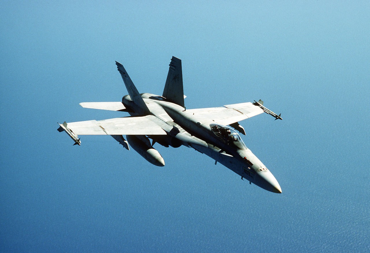 photo of Hornet aircraft in flight