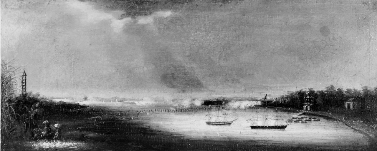<p>Action at the Canton Barrier Forts, China, 21 November 1856.</p>
