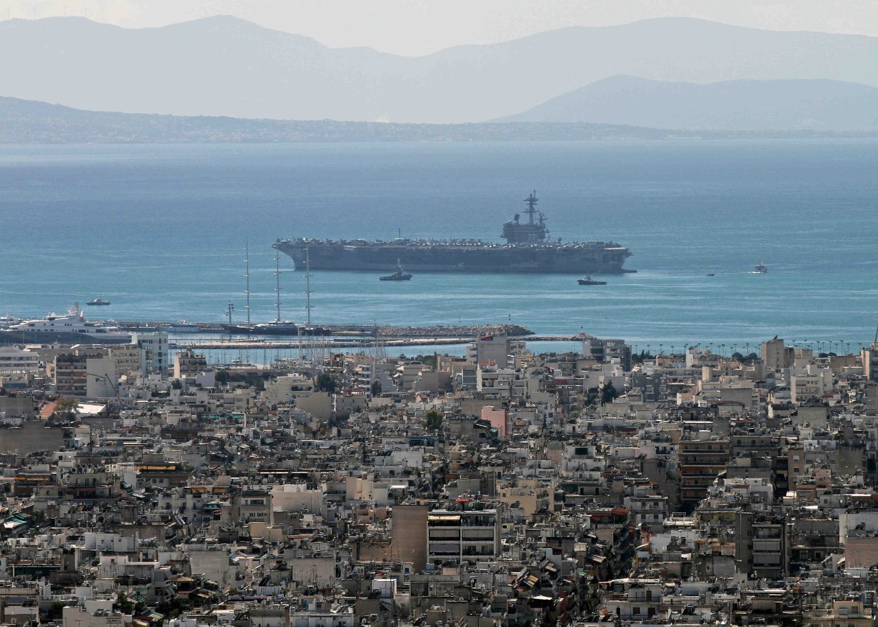 USS George H.W. Bush conducts a port visit to Piraeus:: Greece.