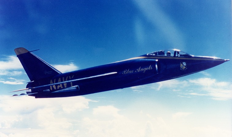 Blue Angels F11F Tiger in flight