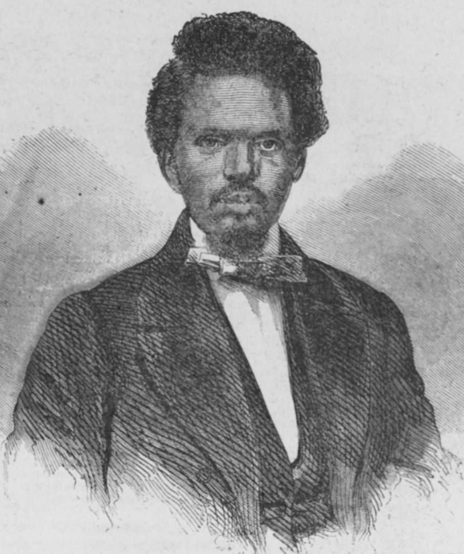 Black and white sketch of a Black man in suit and bow tie.