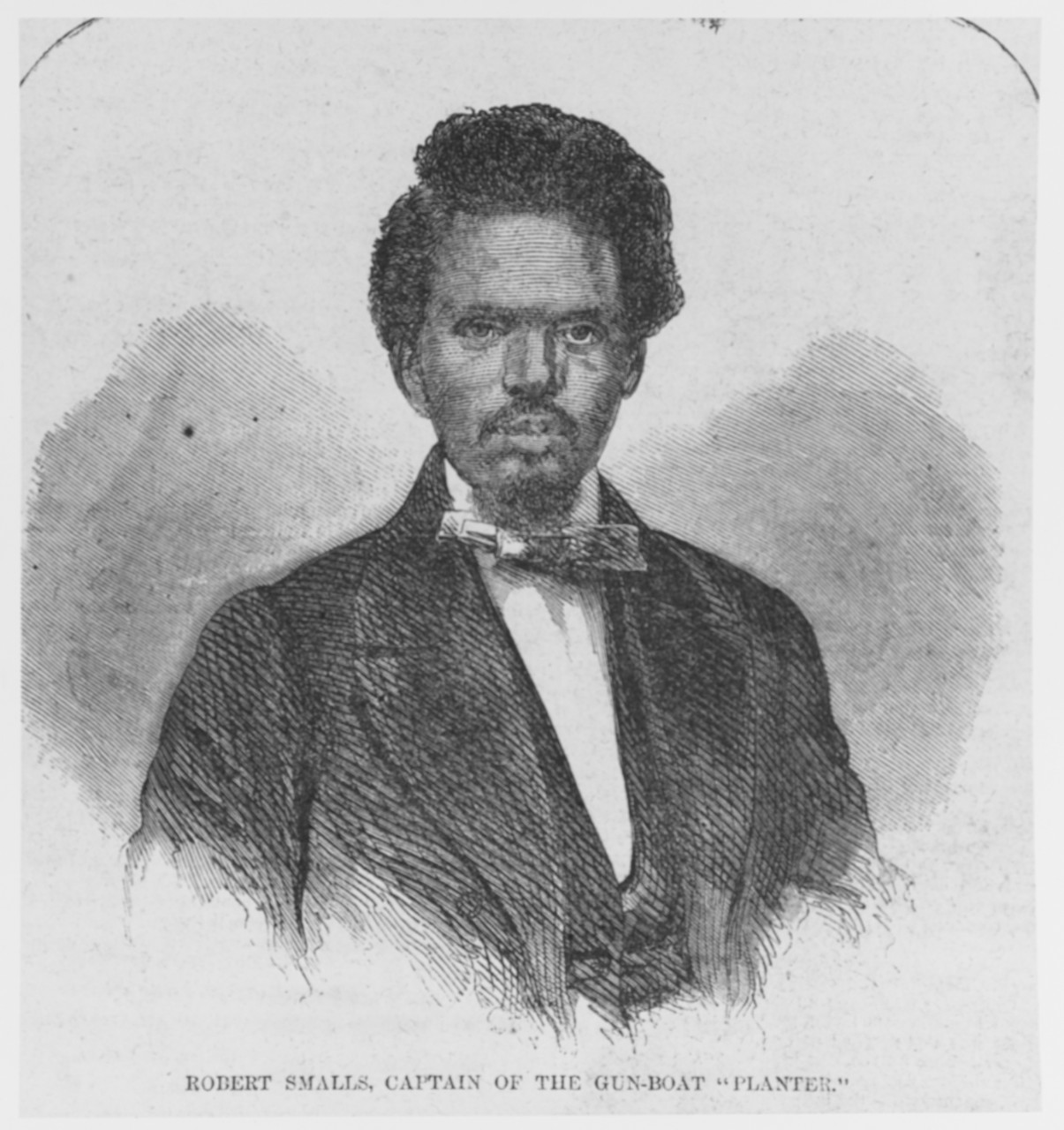 Engraved portrait of Robert Smalls, originally published in Harper’s Weekly, circa 1862 (NH 58870).