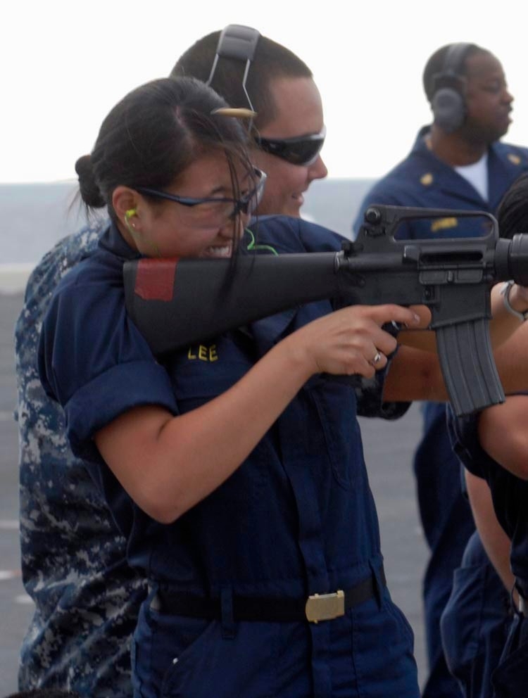 Naval Academy midshipman on summer training cruise.