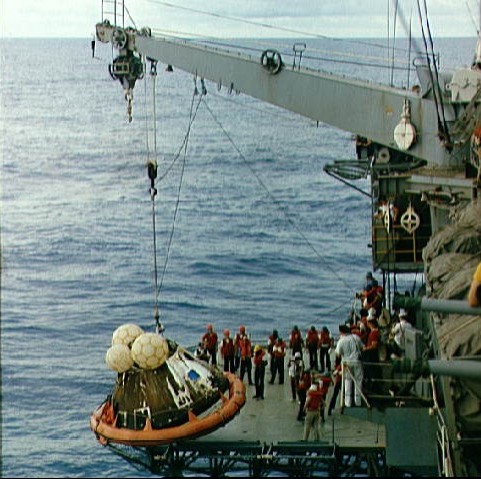 Apollo 13 Command Module Recovery after Splashdown