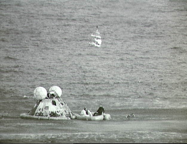 Apollo 13 Crew Recovery after Splashdown