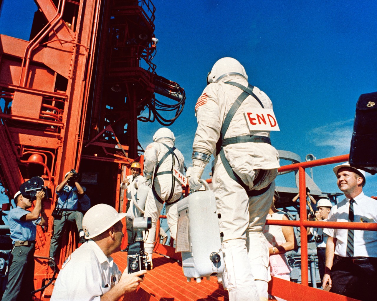 Gemini 12 Crew Arrive at Launch Complex 19, Cape Canaveral Air Force Station