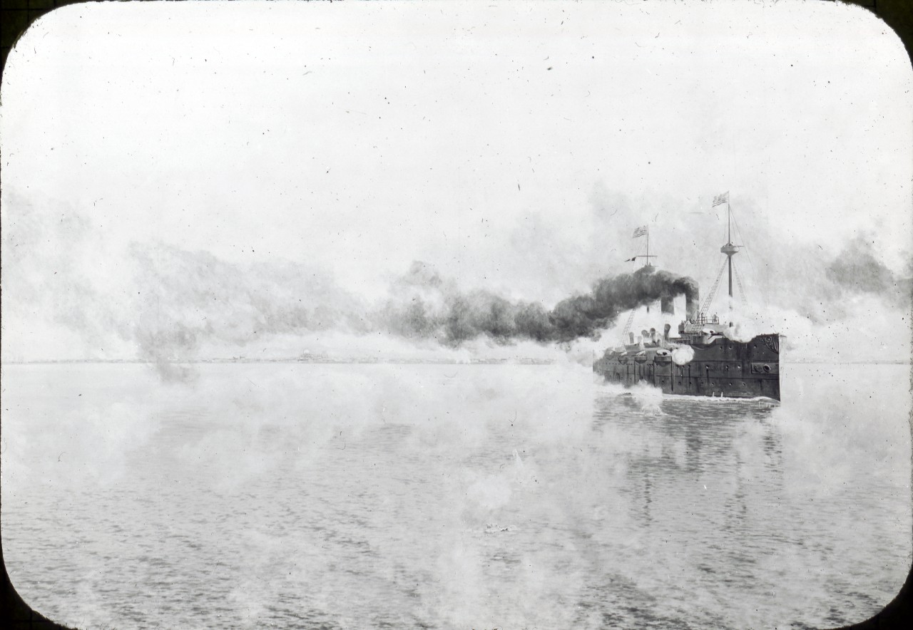 USS Baltimore in action