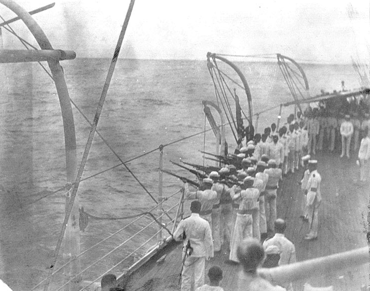USS Maine Burial at Sea