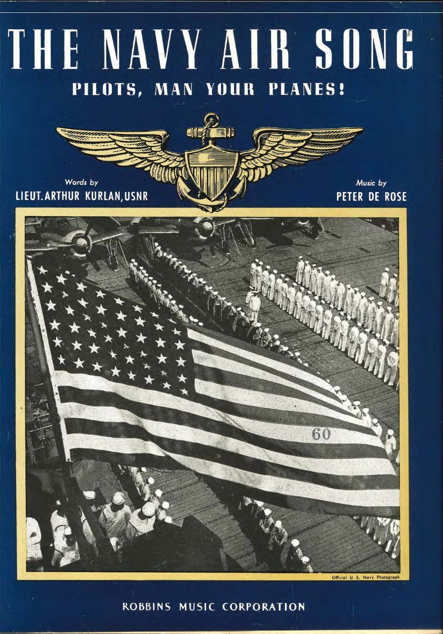 image of cover of The Navy Air Song: Pilots, Man Your Planes! sheet music