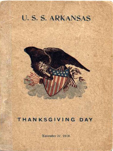 U.S.S. Arkansas Thanksgiving Day, November 27, 1919.