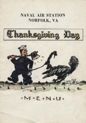 Cover - Thanksgiving Dinner, Naval Air Station, Norfolk, Virginia, 1958.
