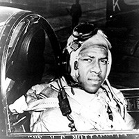 <p>Black aviator in a cockpit.&nbsp;</p>