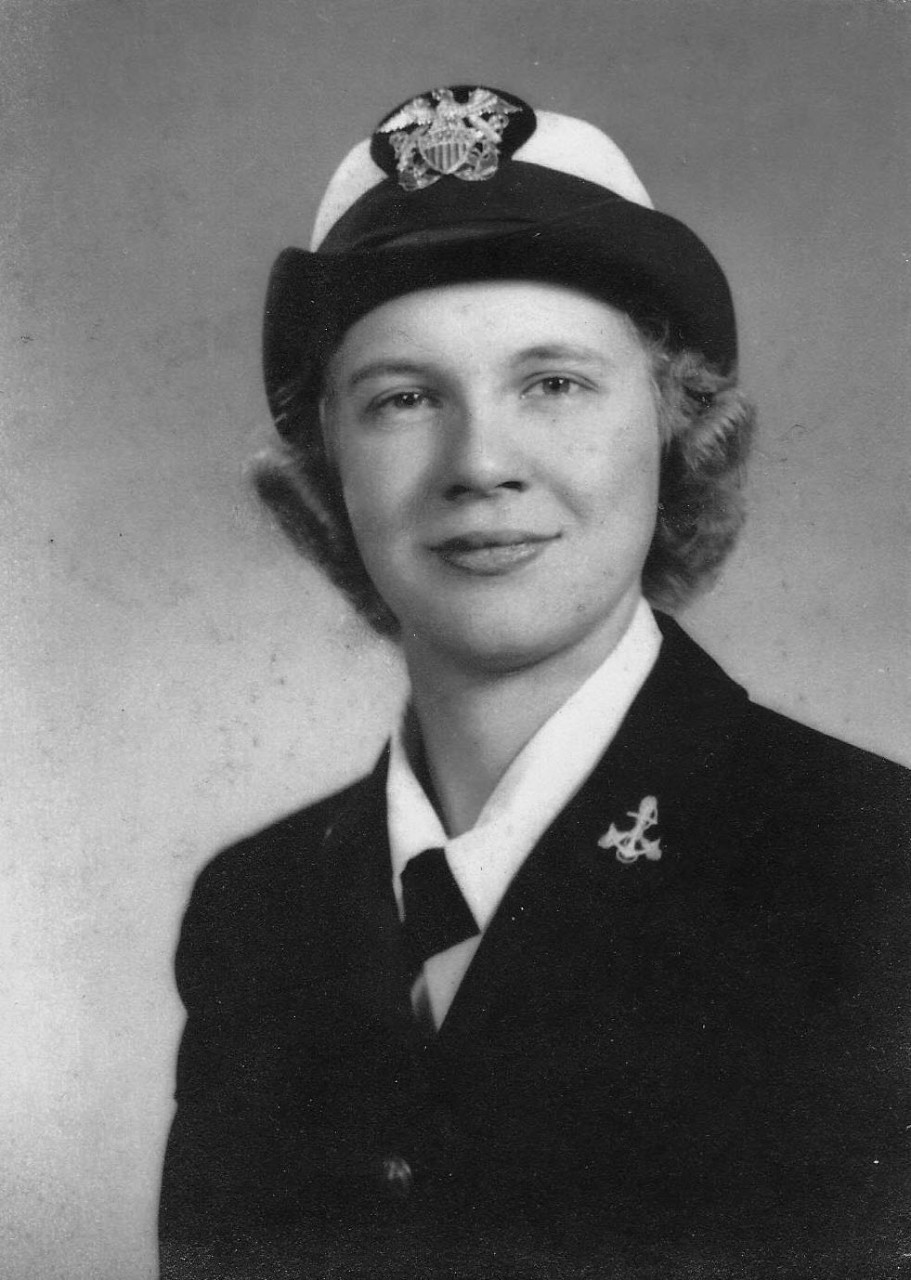Portrait of young WAVE ensign in uniform