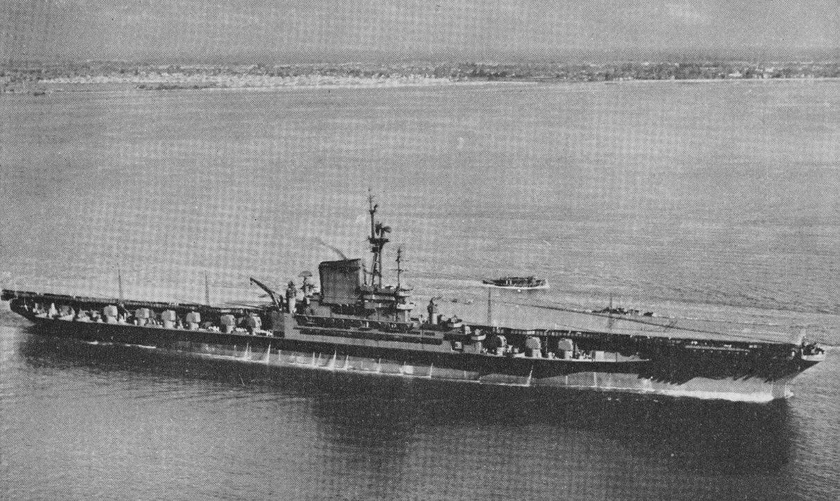 USS Midway (CVB-41) off Hampton Roads