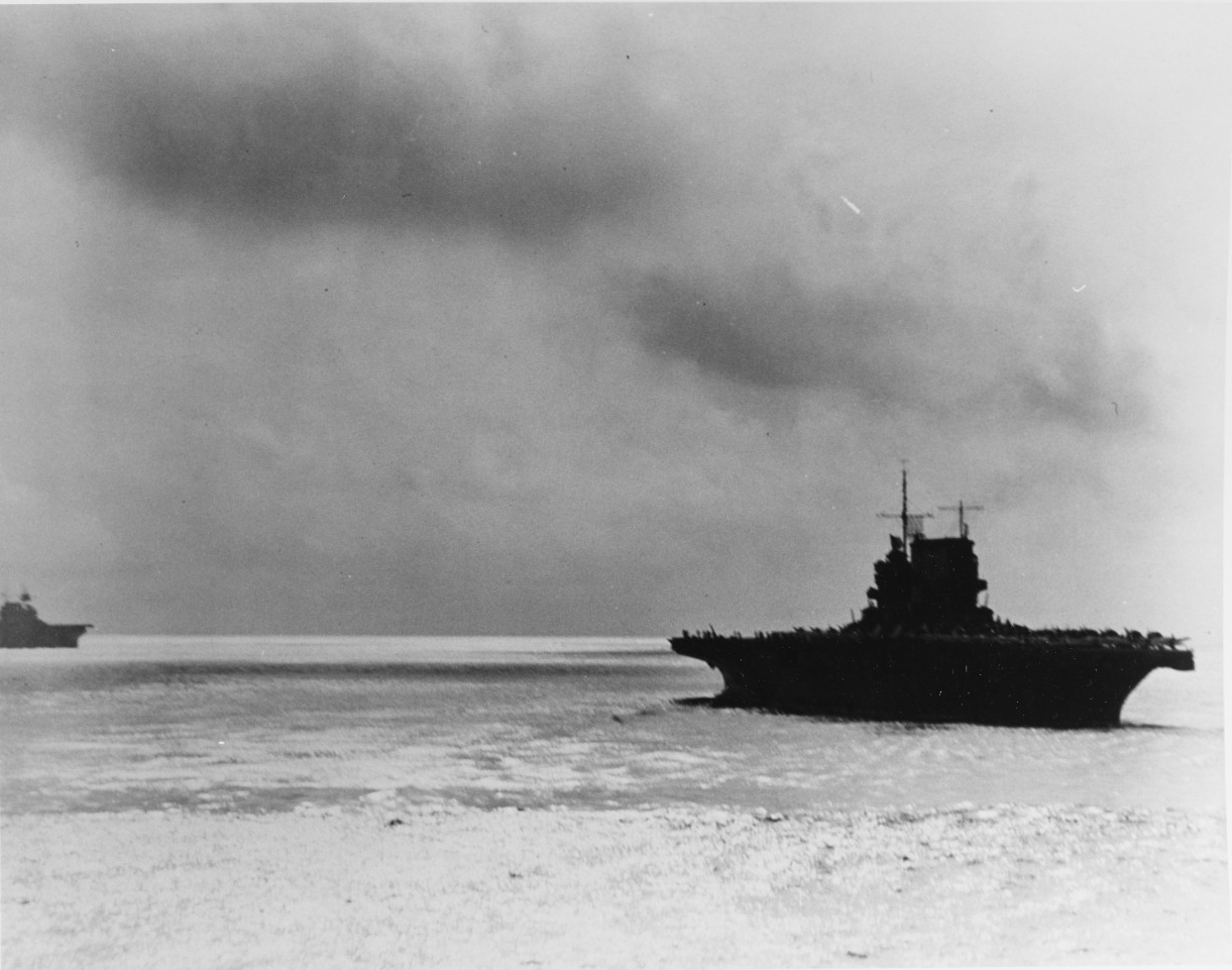 USS Saratoga (CV-3) with USS Enterprise (CV-6)