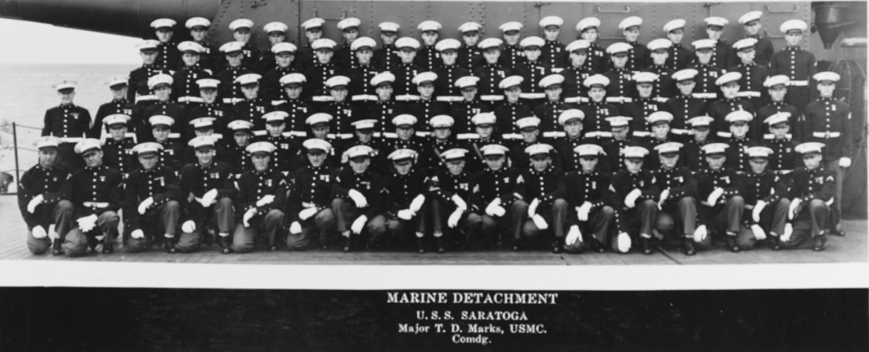USS Saratoga’s (CV-3) Marine detachment