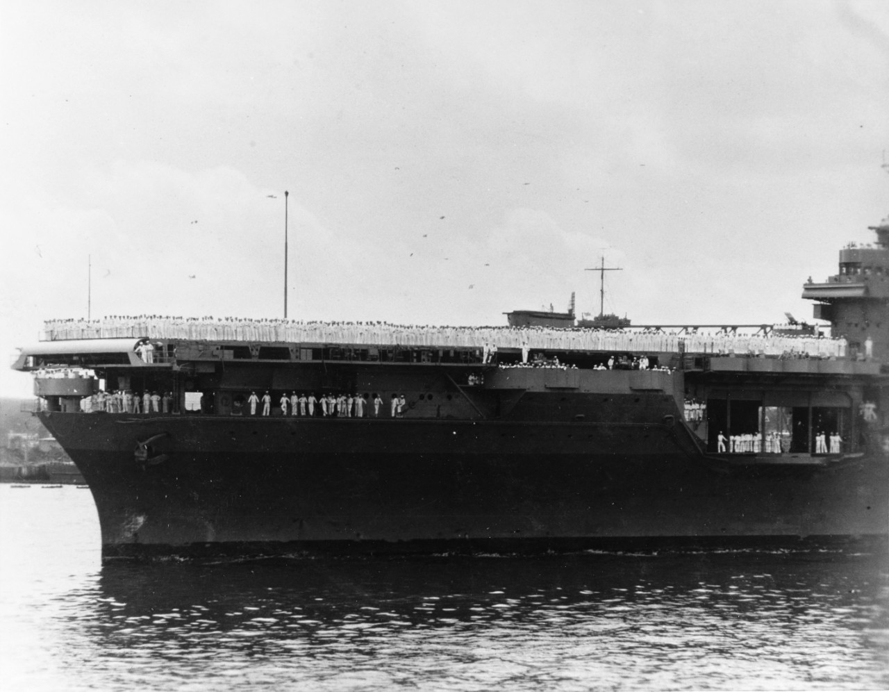 USS Yorktown (CV-5) returned to Pearl Harbor