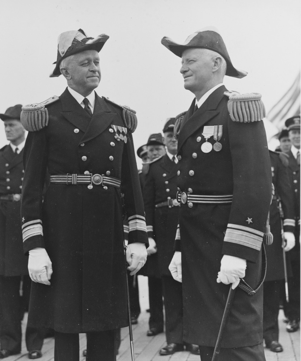 Rear Admiral Russell Willson and Rear Admiral Chester W. Nimitz