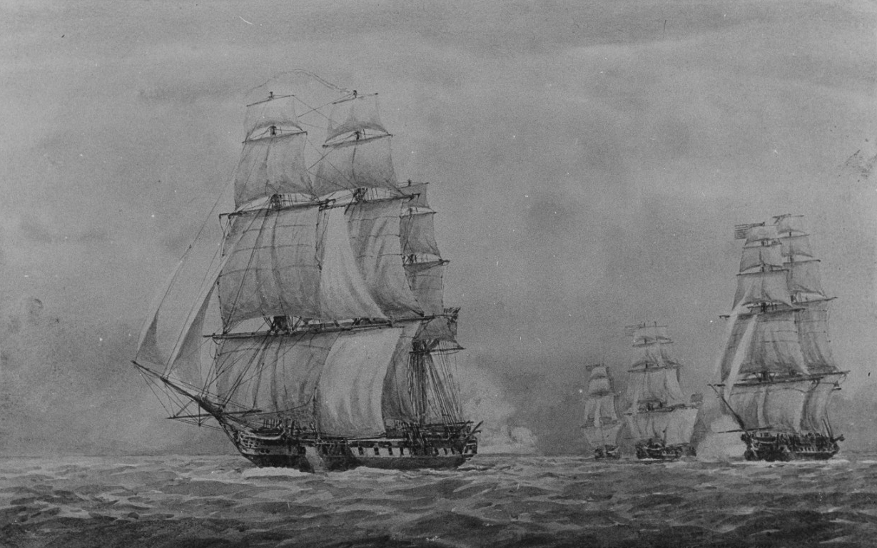 Frigate President Chasing HMS Belvidera, June 1812