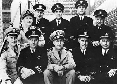 Members of the 4th Command Class at U.S. Naval Submarine Base New London, Groton, Connecticut, February 1942.