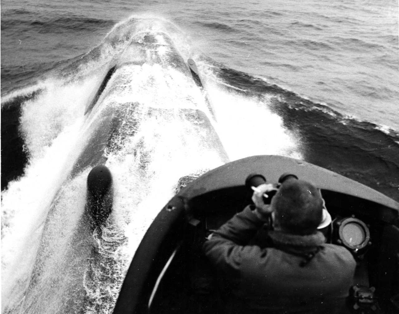 USS Nautilus (SSN-571) plunged through the Chukchi Sea