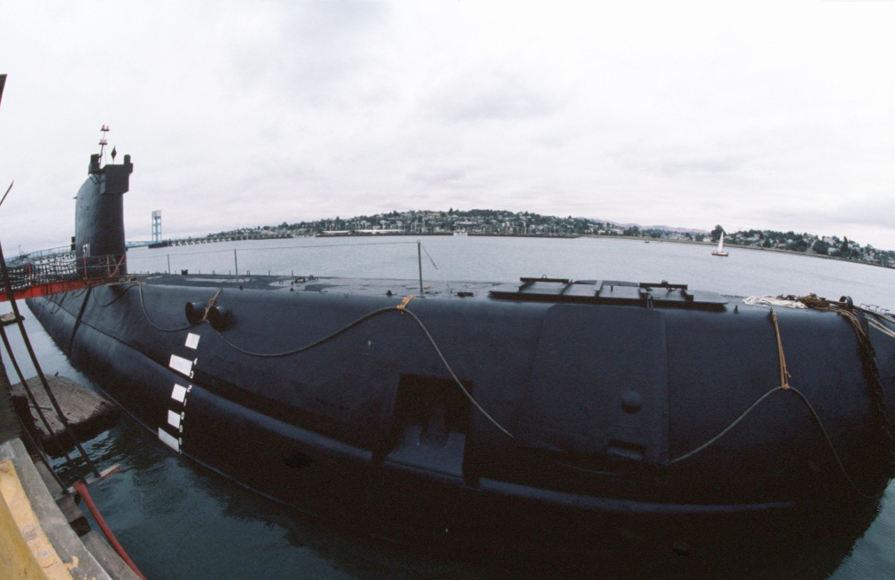 USS Nautilus (SSN-571) moored at Mare Island Naval Shipyard