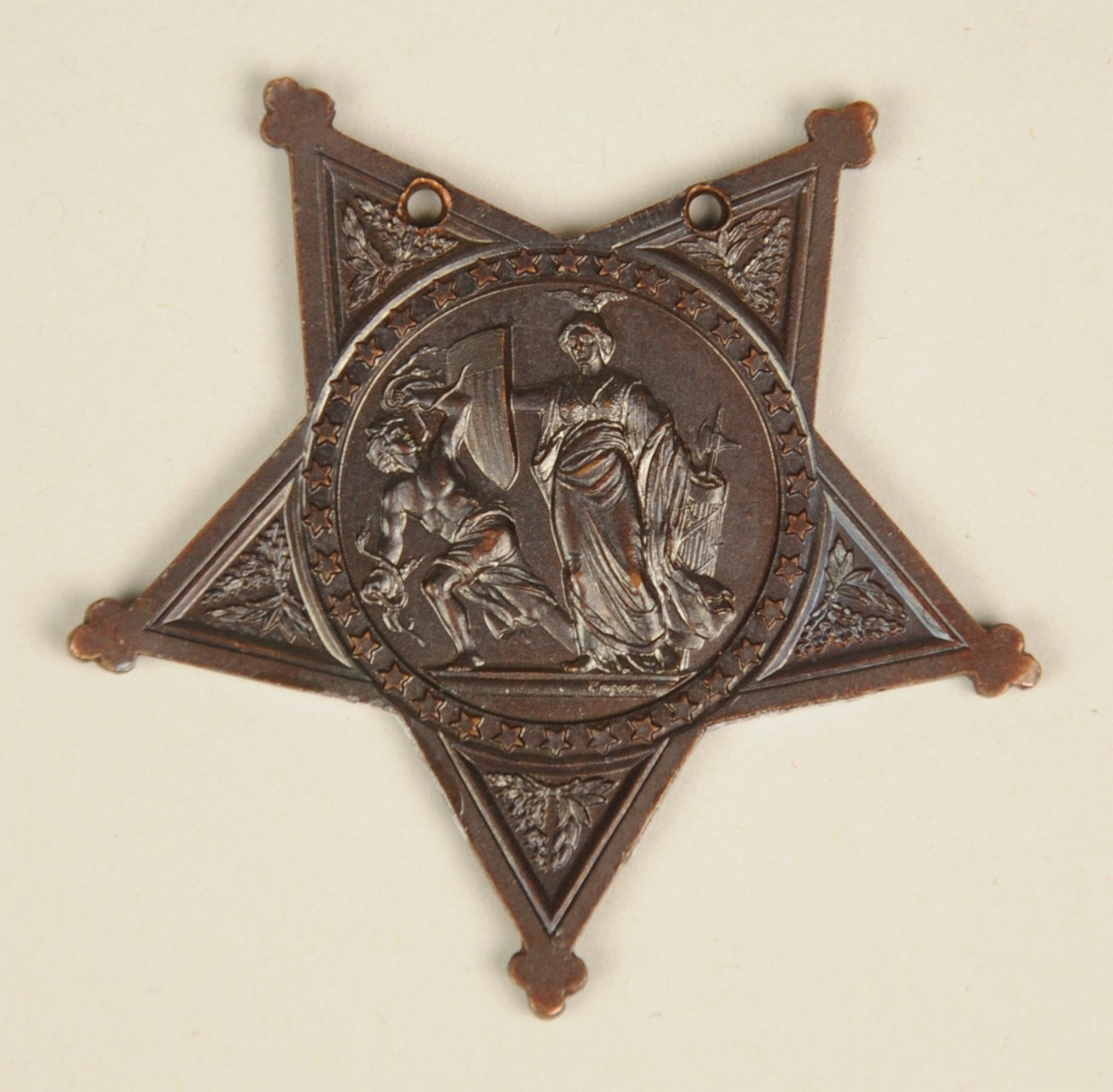 Obverse of Civil War Era Navy medal of honor five pointed star