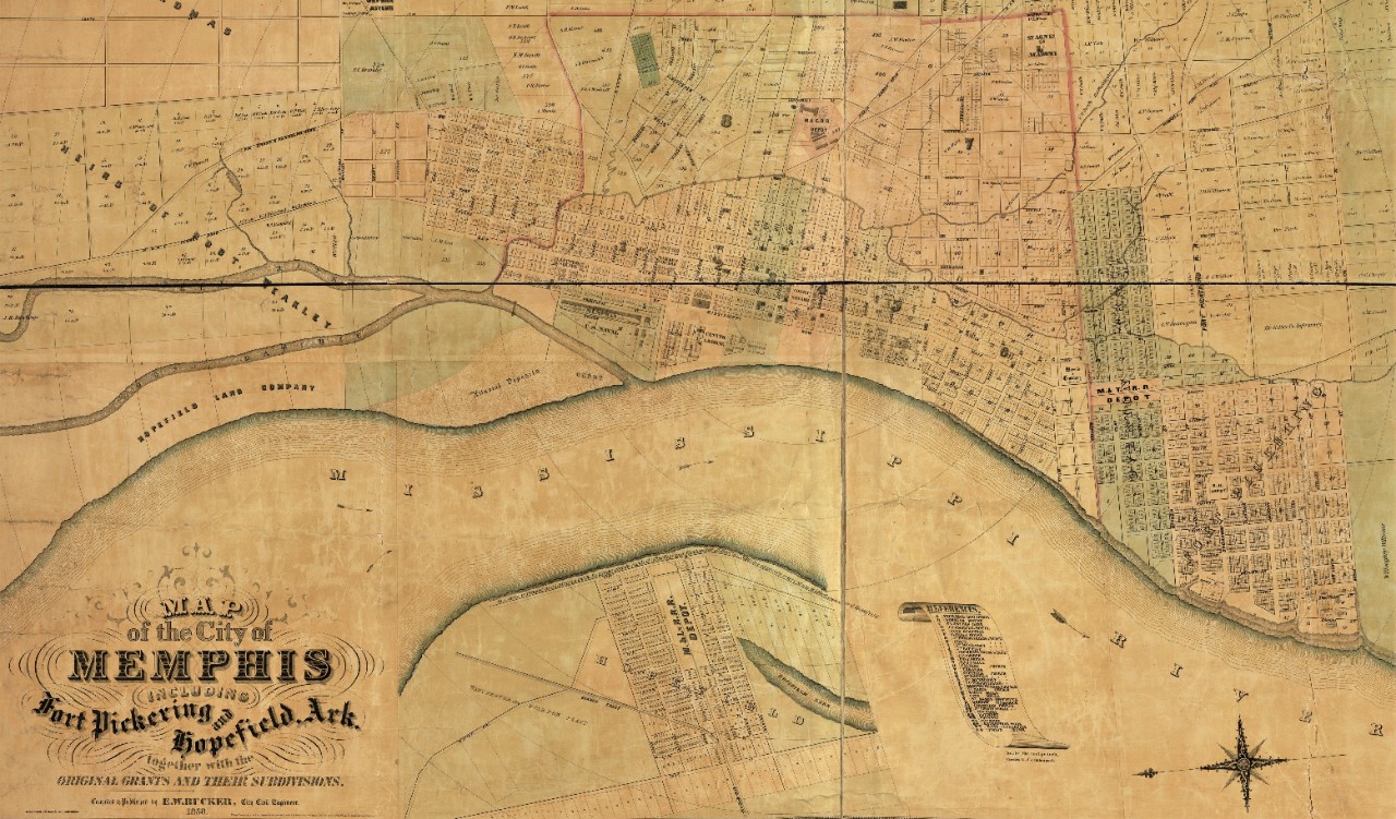 Cadastral city map showing lot numbers and dimensions, block numbers, subdivision names, and landowners' names.
