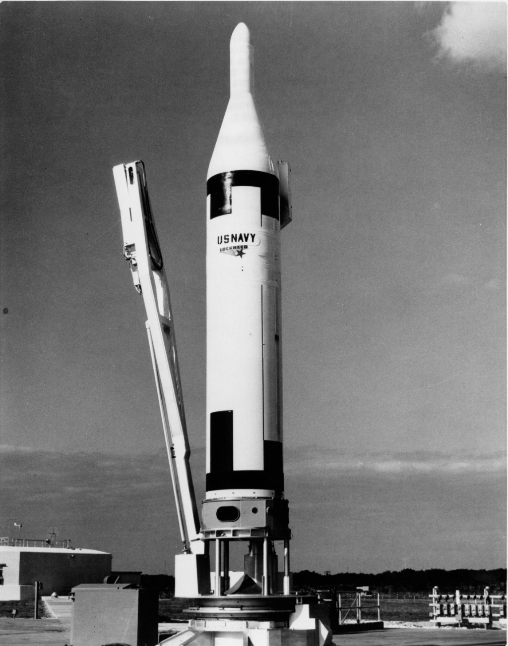Polaris A-2 Test Vehicle upright for ground launch