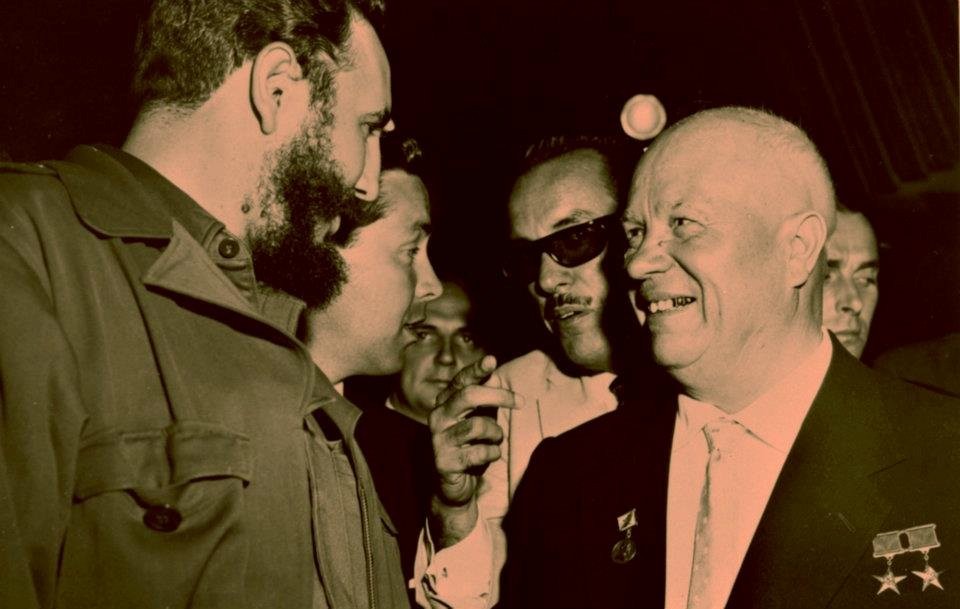 Fidel Castro and Nikita Khrushchev