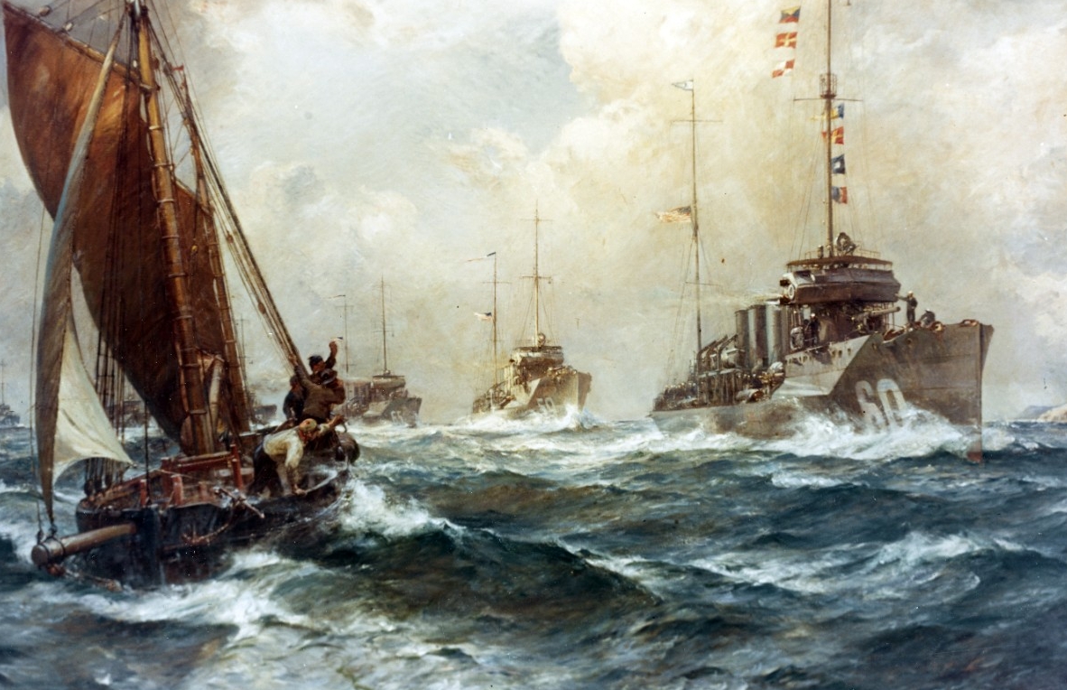 Photo #: KN-215 (Color)  Return of the Mayflower, 4 May 1917