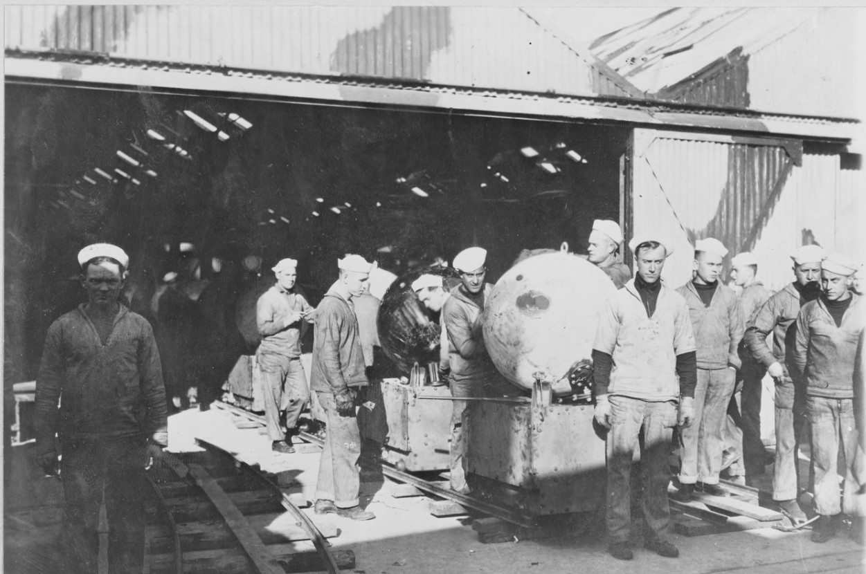 Assembling Mines, Inverness, Scotland. September 1918. USN 323