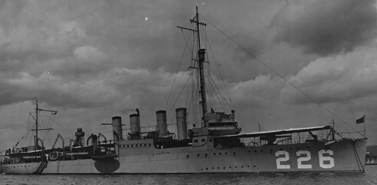 USS PEARY (DD-226) (1920-1942). 
