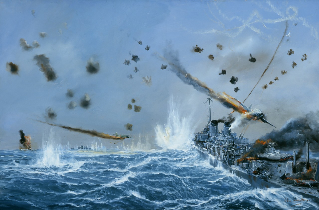 Kamikaze attack on USS Laffey
