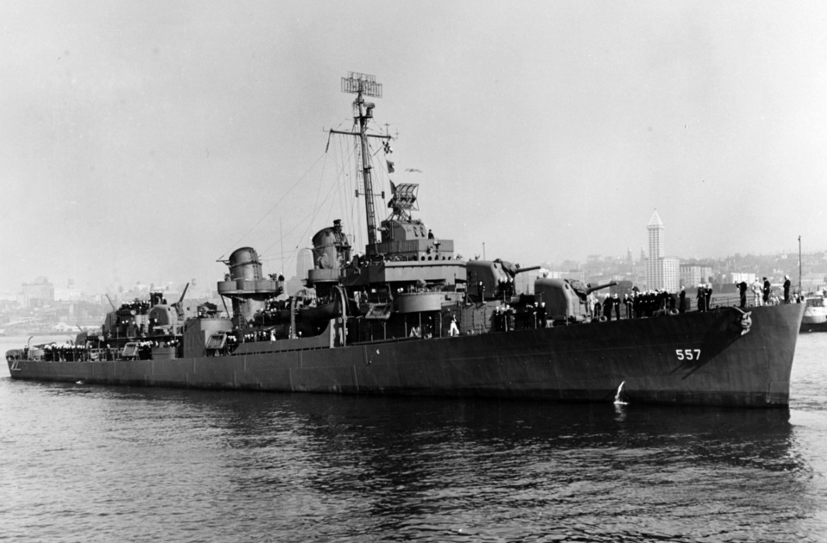 Photo #: NH 63495  USS Johnston (DD-557)