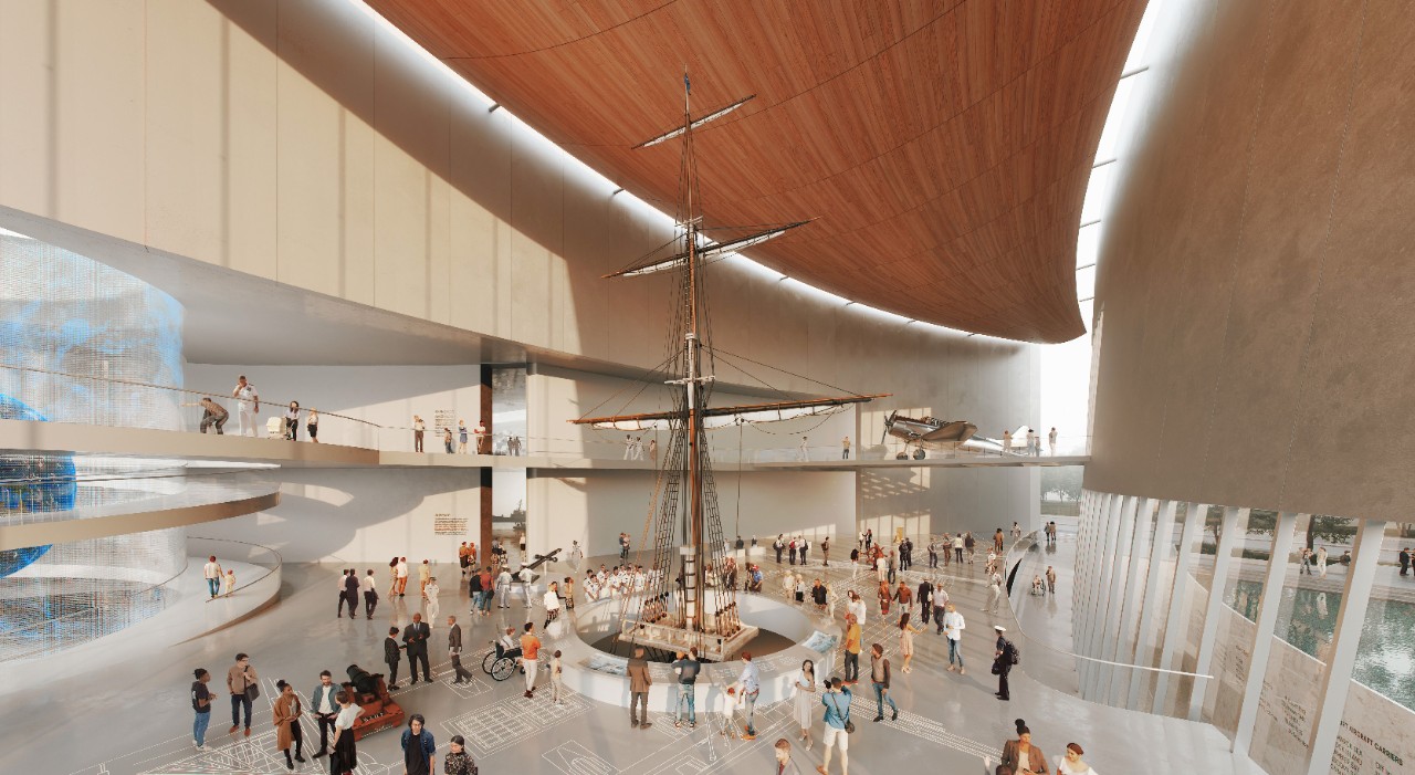 Artist's rendering of possible new NMUSN interior