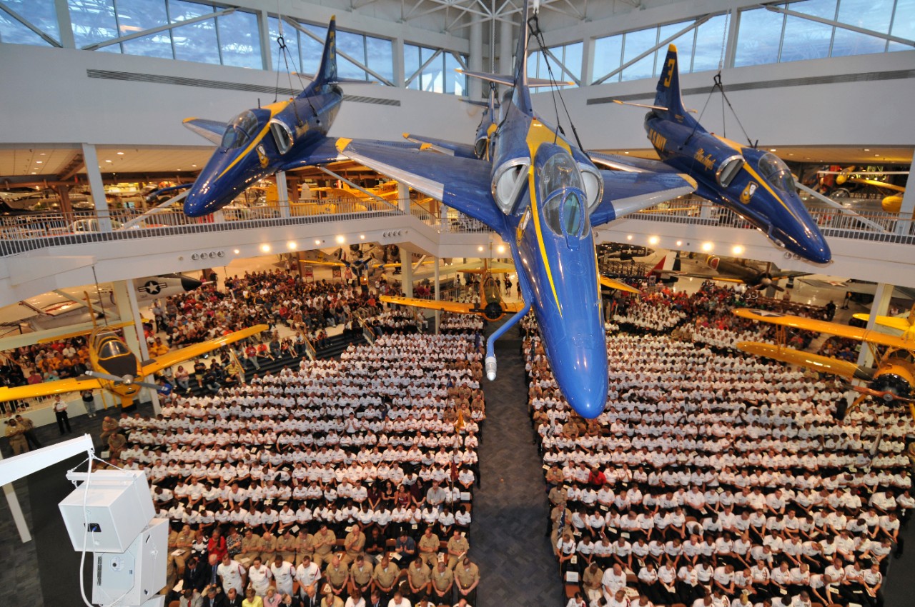 Navy Junior ROTC cadets at the National Museum of Naval Aviation at Naval Air Station Pensacola, Fla. 2010