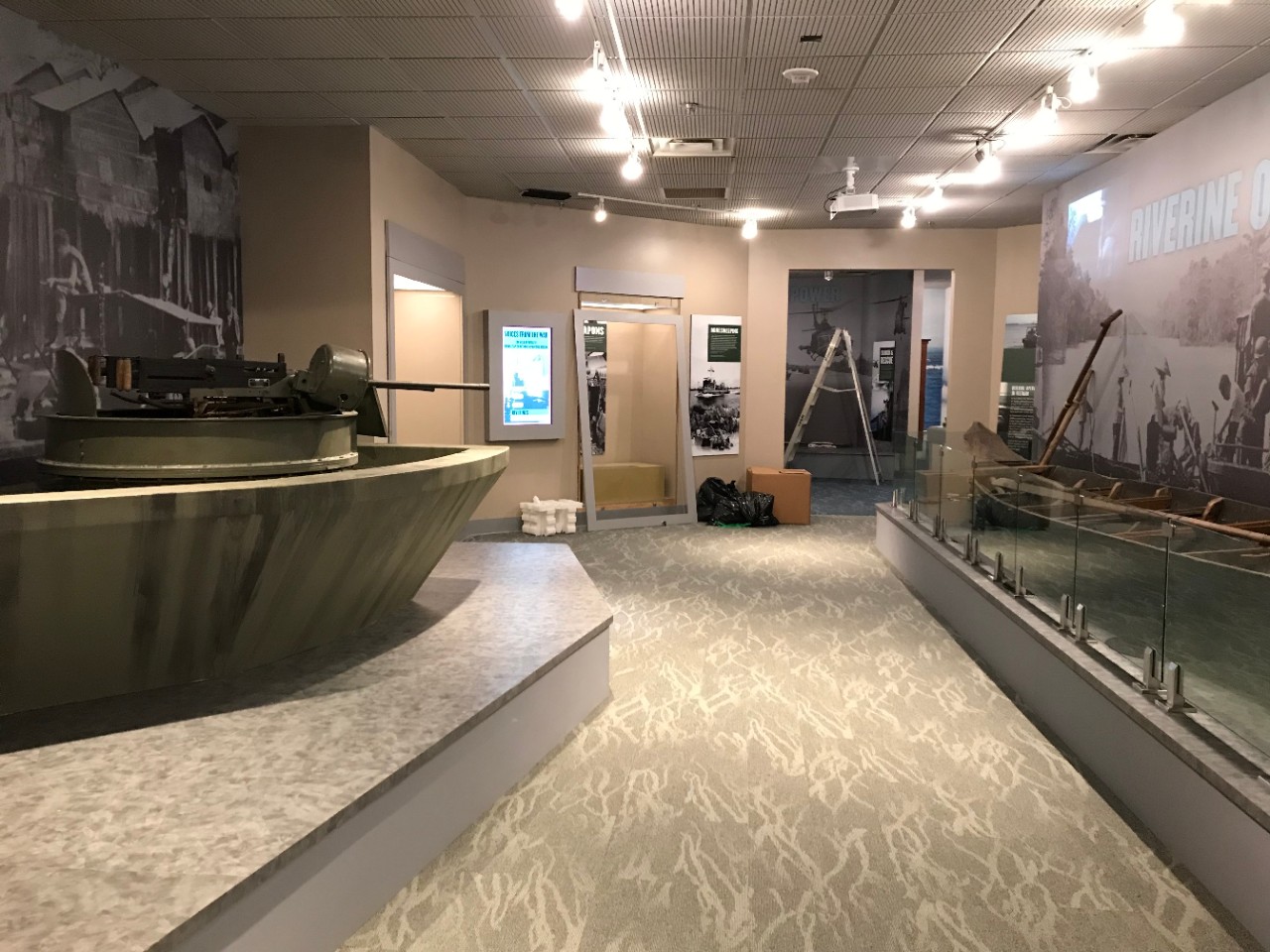Wide shot image of the museum exhibt space. 